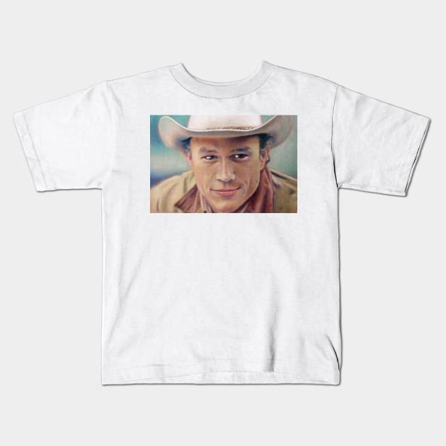 Heath Ledger Kids T-Shirt by giovannivescera